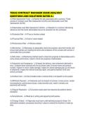 TEXAS CONTRACT MANAGER STUDY EXAM GUIDE 2026&sol;2027 QUESTIONS AND SOLUTIONS RATED A&plus;