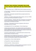 CERTIFIED TEXAS CONTRACT MANAGER FINAL EXAM ACTUAL 2026&sol;2027 QUESTIONS AND SOLUTIONS RATED A&plus;