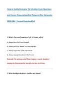 Firearm Safety Instructor Certification Exam Questions  and Correct Answers &lpar;Verified Answers&rpar; Plus Rationales  2026 Q&A &vert; Instant Download Pdf