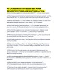 PSI LIFE ACCIDENT AND HEALTH TEST PAPER 2026&sol;2027 QUESTIONS AND SOLUTIONS RATED A&plus;