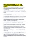 PSI LIFE ACCIDENT AND HEALTH LATEST EXAM 2026&sol;2027 ACTUAL QUESTIONS AND SOLUTIONS RATED A&plus;