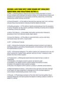 SCHOOL LAW WGU D017 CORE EXAMS SET 2026&sol;2027 QUESTIONS AND SOLUTIONS RATED A&plus;