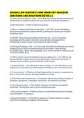 SCHOOL LAW WGU D017 CORE EXAMS SET 2026&sol;2027 QUESTIONS AND SOLUTIONS RATED A&plus;