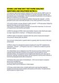 SCHOOL LAW WGU D017 TEST PAPER 2026&sol;2027 QUESTIONS AND SOLUTIONS RATED A&plus;