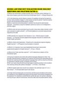 SCHOOL LAW WGU D017 FINAL EXAM 2026&sol;2027 QUESTIONS AND SOLUTIONS RATED A&plus;