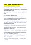 SCHOOL LAW WGU D017 EXAMS SCRIPT 2026&sol;2027 QUESTIONS AND SOLUTIONS RATED A&plus;