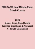 PMI CAPM Last Minute Exam Crush Course PDF &vert; Quick Review & Exam Prep Guide