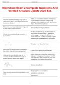 Med  Chem Exam 2  Complete Questions And Verified Answers Update 2026 Set&period;