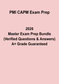 PMI CAPM 2026 Exam Prep PDF &vert; Project Management Certification Study Guide