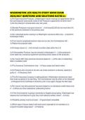 WASHINGTON LIFE HEALTH STUDY GUIDE EXAM 2026&sol;2027 QUESTIONS AND SOLUTIONS RATED A&plus;