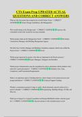 CTS Exam Prep UPDATED ACTUAL  QUESTIONS AND CORRECT ANSWERS