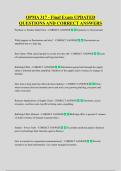OPMA 317 - Final Exam UPDATED  QUESTIONS AND CORRECT ANSWERS