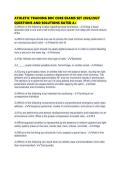 ATHLETIC TRAINING BOC CORE EXAMS SET 2026&sol;2027 QUESTIONS AND SOLUTIONS RATED A&plus;