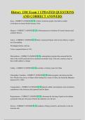 History 1301 Exam 1 UPDATED QUESTIONS  AND CORRECT ANSWERS