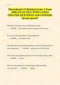 Massachusetts 2A Hoisting License A Exam  &lpar;2026&rpar; EXAM TEST WITH LATEST  UPDATED &lpar;QUESTIONS AND ANSWERS&rpar;  already passed&excl;&excl; 