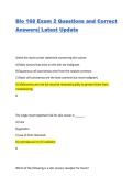 Bio 168 Exam 2 Questions and Correct Answers&vert; Latest Update