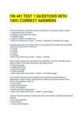 FIN 461 TEST 1 QUESTIONS WITH 100&percnt; CORRECT ANSWERS