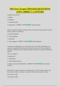 OM Test 3 Exam UPDATED QUESTIONS  AND CORRECT ANSWERS