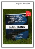 Numerical and Analytical Methods with MATLAB &lpar;1st Ed&rpar; Solutions Manual &vert; William Bober &vert; Complete Step-by-Step Solutions