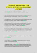 PHARM 151 Midterm Tophat Exam  UPDATED QUESTIONS AND CORRECT  ANSWERS