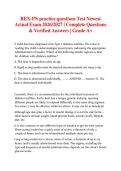 REX-PN practice questions Test Newest  Actual Exam 2026&sol;2027 &vert; Complete Questions  & Verified Answers &vert; Grade A&plus;
