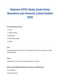 Alabama OTPC Study Cards Exam Questions and Answers&vert; Latest Update 2026