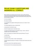 FIN 461 EXAM 3 QUESTIONS AND ANSWERS ALL CORRECT