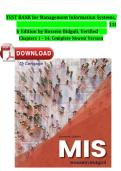Test Bank for Management Information Systems&comma; 11th Edition by Bidgoli &ndash; Verified Chapters 1-14&comma; Complete Newest Version