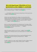 BLS 342 Final Exam UPDATED ACTUAL  QUESTIONS AND CORRECT ANSWERS