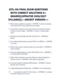 CETa OA FINAL EXAM QUESTIONS  WITH CORRECT SOLUTIONS A&plus;  GRADED&vert;&vert;UPDATED 2026&sol;2027  SYLLABUS&vert;&vert;<<RECENT VERSION>> 