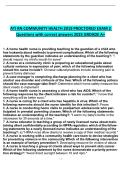 ATI RN Community Health Proctored Exam 2 Study Guide 2025 &ndash; Questions with Correct Answers