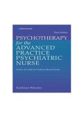 Test Bank for Psychotherapy for the Advanced Practice Psychiatric Nurse 3rd edition &period;all chapters complete