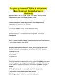 Prophecy General ICU RN A v2 Updated Questions and Correct Answers 2026&sol;2027