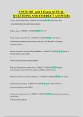 CNUR 305- unit 1 Exam ACTUAL  QUESTIONS AND CORRECT ANSWERS