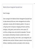 Relativity Review Management Specialist Exam ACTUAL EXAM LATEST UPDATE THIS YEAR QUESTIONS AN DETAILED ANSWERS&lowbar;compressed&period;pdf