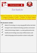 Medical Terminology A Living Language &lpar;8th Edition&rpar; Test Bank Chapters 1&ndash;14 &vert; Fremgen & Frucht 2026 Study Guide&comma; Practice Questions & Verified Answers