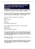 FNP Gastrointestinal Board Review Questions with 100&percnt; Correct Answers