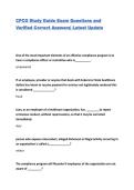CPCO Study Guide Exam Questions and Verified Correct Answers&vert; Latest Update
