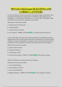 MSN 621 Final Exam QUESTIONS AND  CORRECT ANSWERS