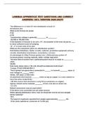 LINEMAN APPRENTICE TEST QUESTIONS AND CORRECT ANSWERS 100&percnt; VERIFIED 2026-2027&excl;&excl;
