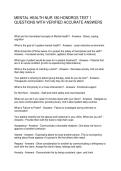 MENTAL HEALTH NUR 180 HONDROS TEST 1  QUESTIONS WITH VERIFIED ACCURATE ANSWERS