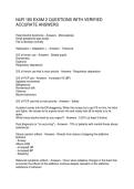 NUR 180 EXAM 2 QUESTIONS WITH VERIFIED ACCURATE ANSWERS