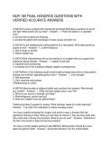 NUR 180 FINAL HONDROS QUESTIONS WITH VERIFIED ACCURATE ANSWERS
