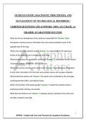 NEUROANATOMY&comma; DIAGNOSTIC PROCEDURES&comma; AND MANAGEMENT OF NEUROLOGICAL DISORDERS &vert; VERIFIED QUESTIONS AND ANSWERS &vert; 100&percnt; ACCURATE&comma; A&plus; GRADED&comma; GUARANTEED SUCCESS&excl;
