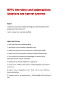 MPTC Interviews and Interrogations Questions and Correct Answers