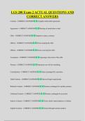 LGS 200 Exam 2 ACTUAL QUESTIONS AND  CORRECT ANSWERS