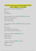 NUR 622 Final Exam UPDATED QUESTIONS  AND CORRECT ANSWERS