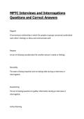 MPTC Interviews and Interrogations Questions and Correct Answers