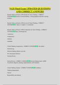 N125 Final Exam UPDATED QUESTIONS  AND CORRECT ANSWERS