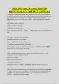 NUR 355 Exam 3 Review UPDATED  QUESTIONS AND CORRECT ANSWERS